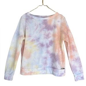 Betsey Johnson‎ Performance Pastel Color Tie Dye Lightweight Sweatshirt